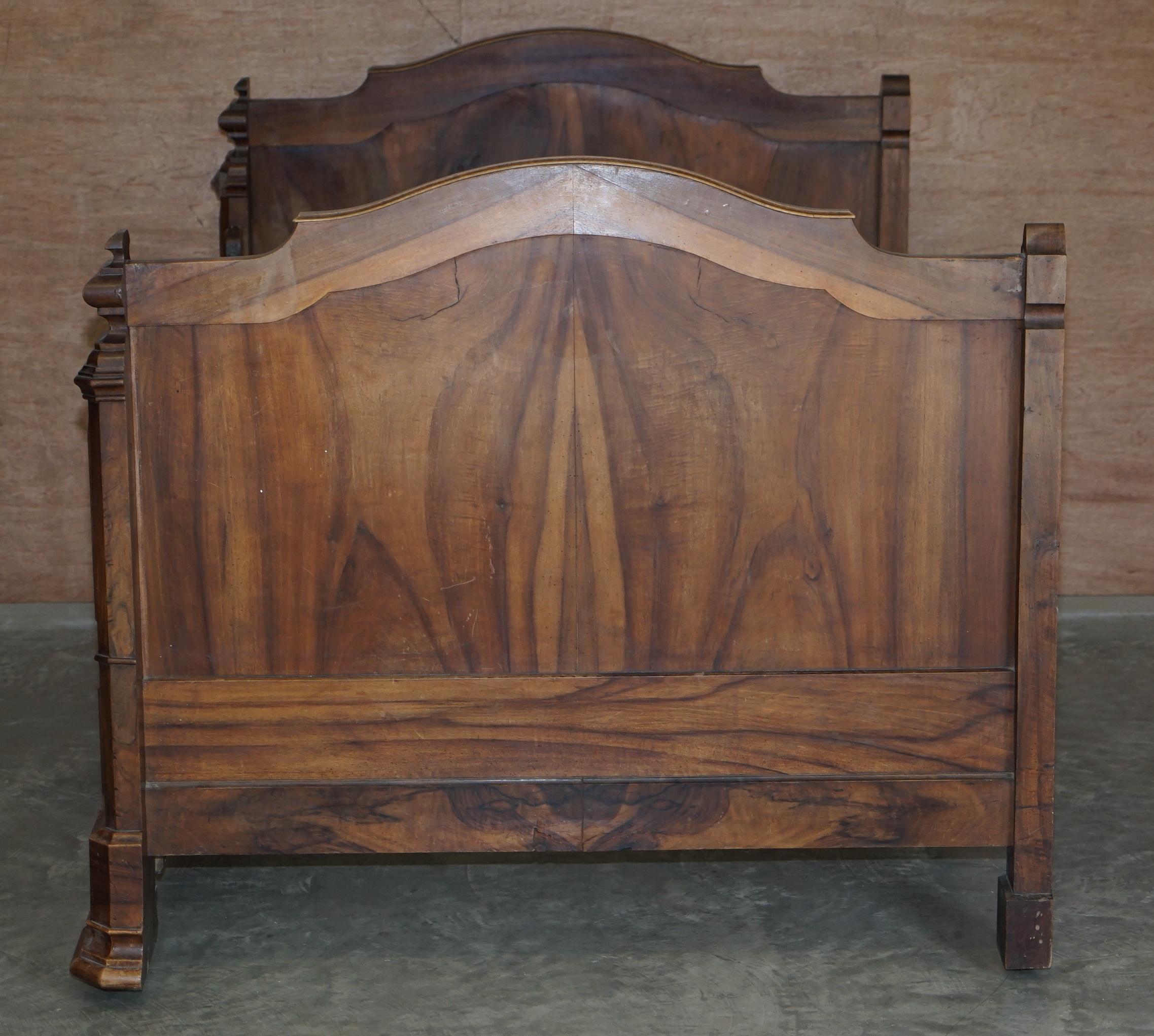 Very Rare Antique circa 1835 Hardwood French Louis Philippe Alcove Daybed Frame 13