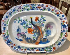 Very Rare Antique English S. Folch Ironstone Imari Decor Well and Tree Platter