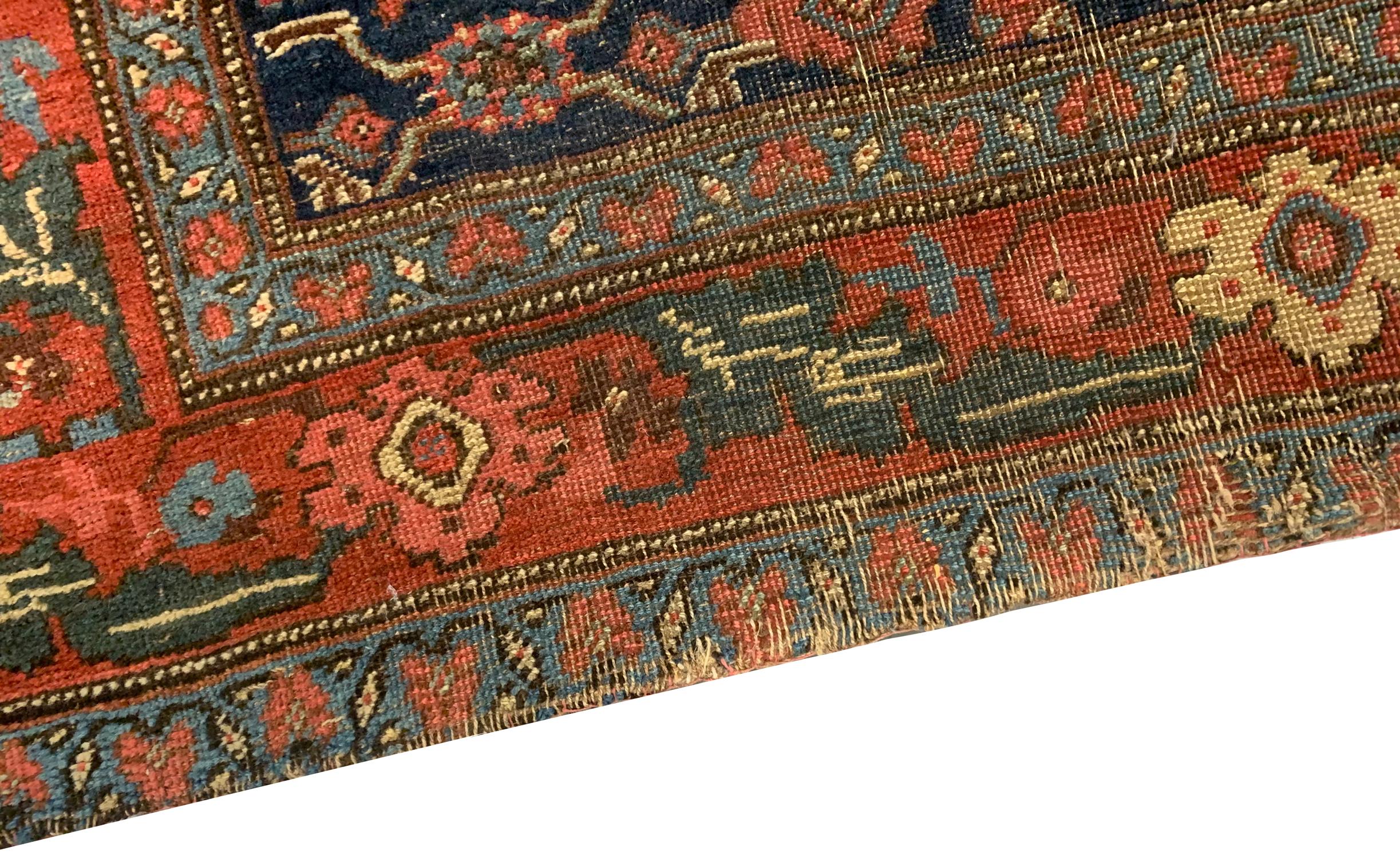 Very Rare Antique Runner Rug Long Traditional Oriental Wool Runner For Sale 3