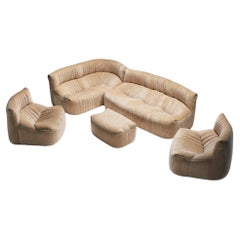 Used Very rare ARALIA set 1983 in original fabric by Michel Ducaroy for Ligne Roset