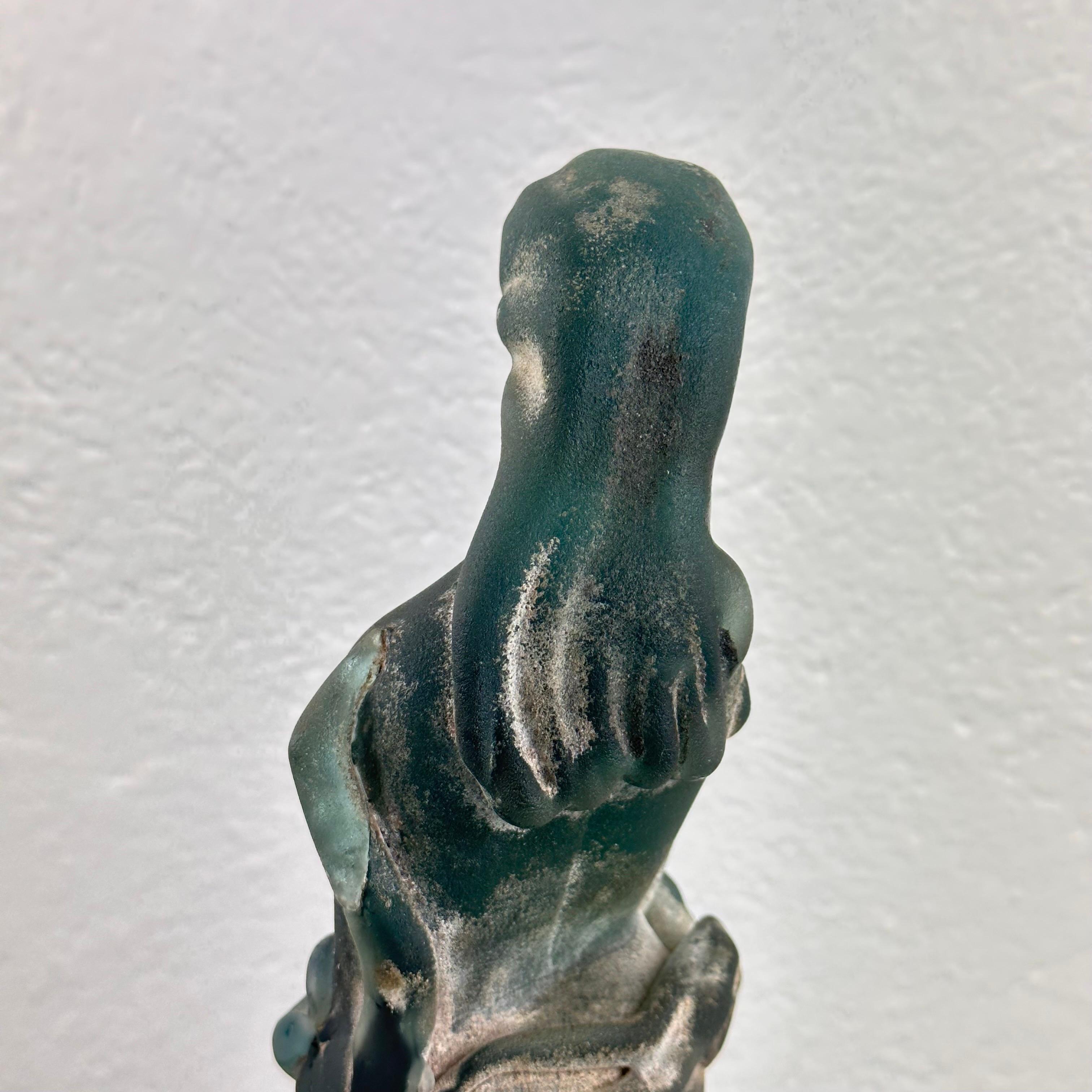 Very Rare Archimede Seguso Etched Murano Glass Woman's Sculpture, 1930s For Sale 7