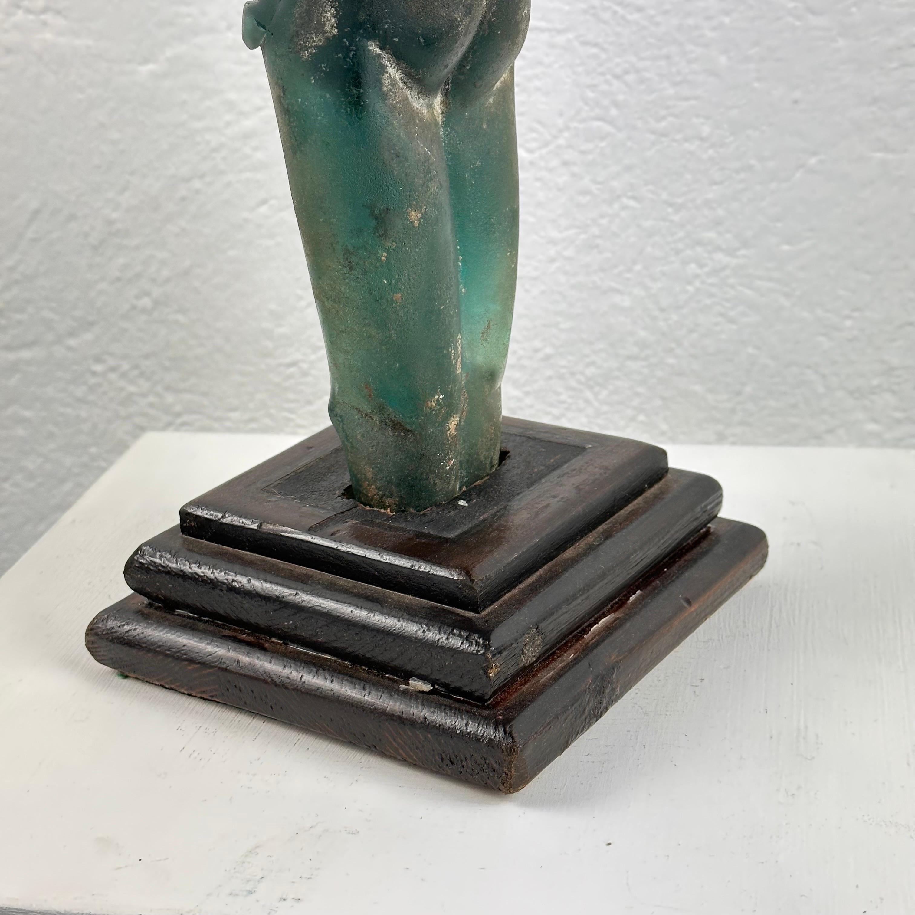 Very Rare Archimede Seguso Etched Murano Glass Woman's Sculpture, 1930s For Sale 9