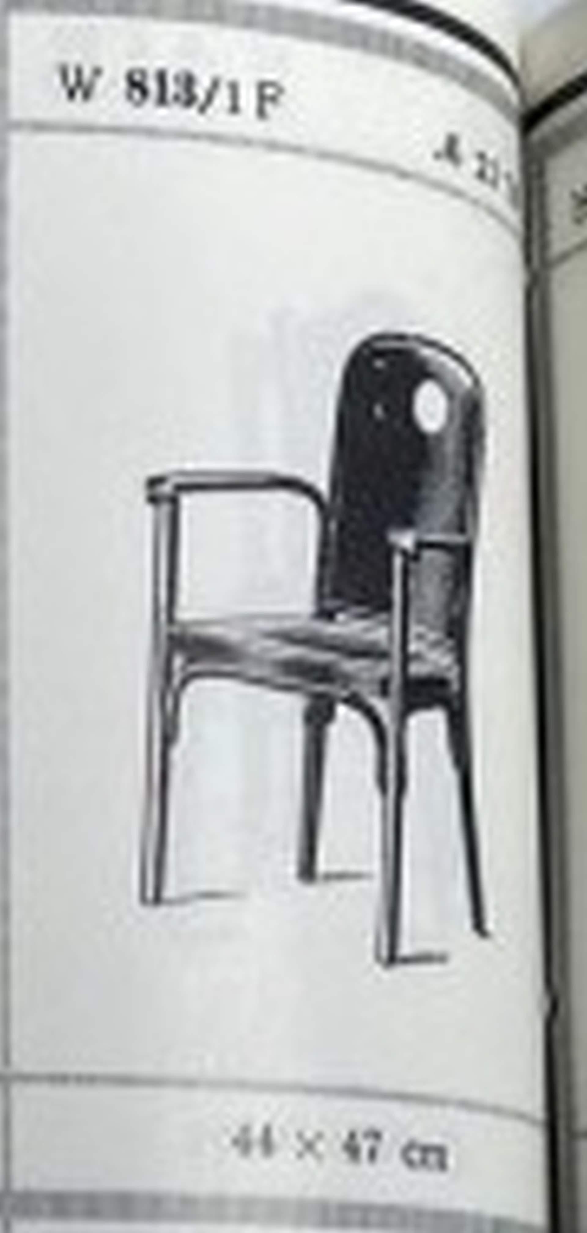 Very rare armchairs nr.813 /1F by Josef Hoffmann for Jacob Josef Kohn For Sale 5