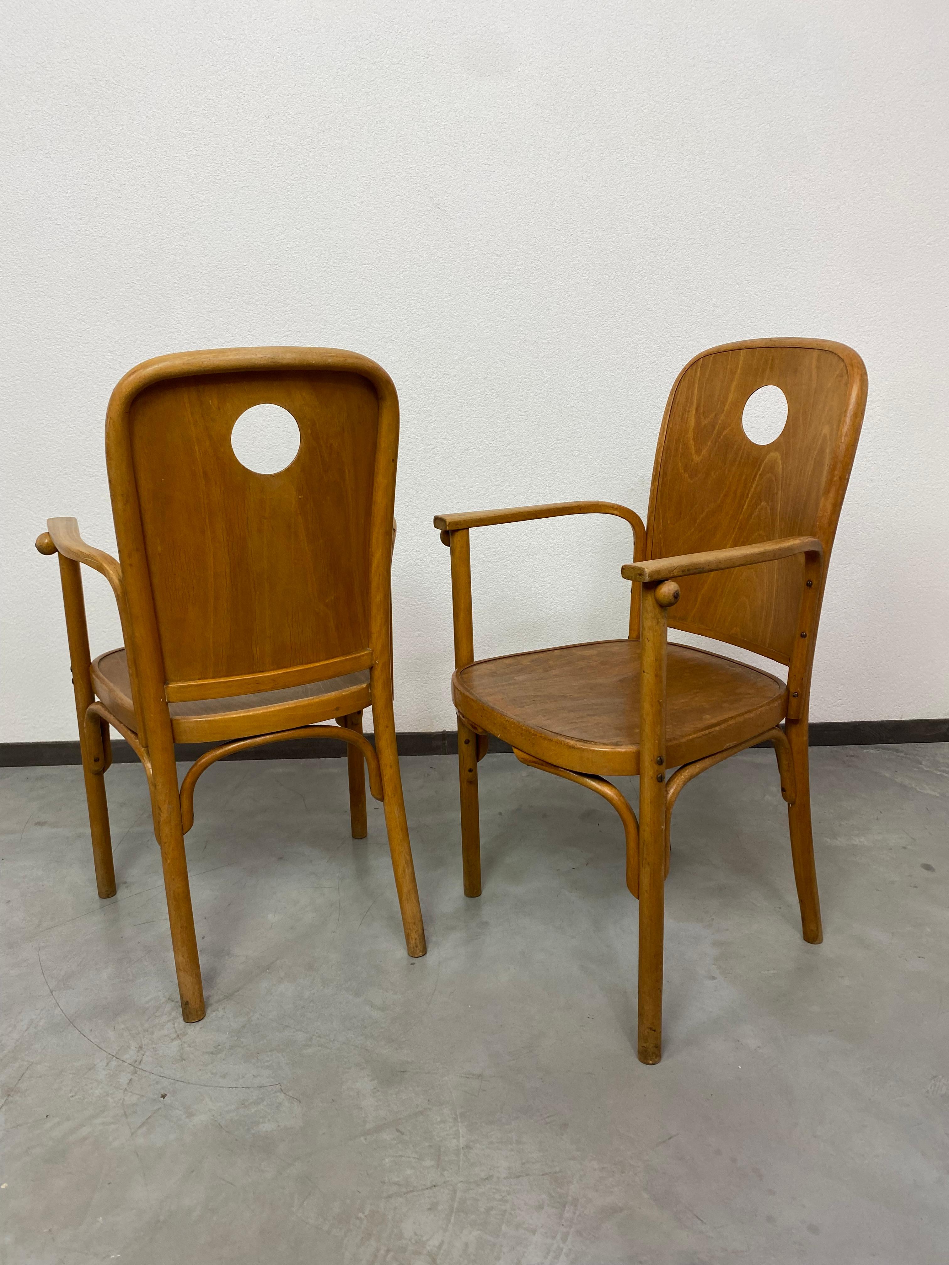 Vienna Secession Very rare armchairs nr.813 /1F by Josef Hoffmann for Jacob Josef Kohn For Sale