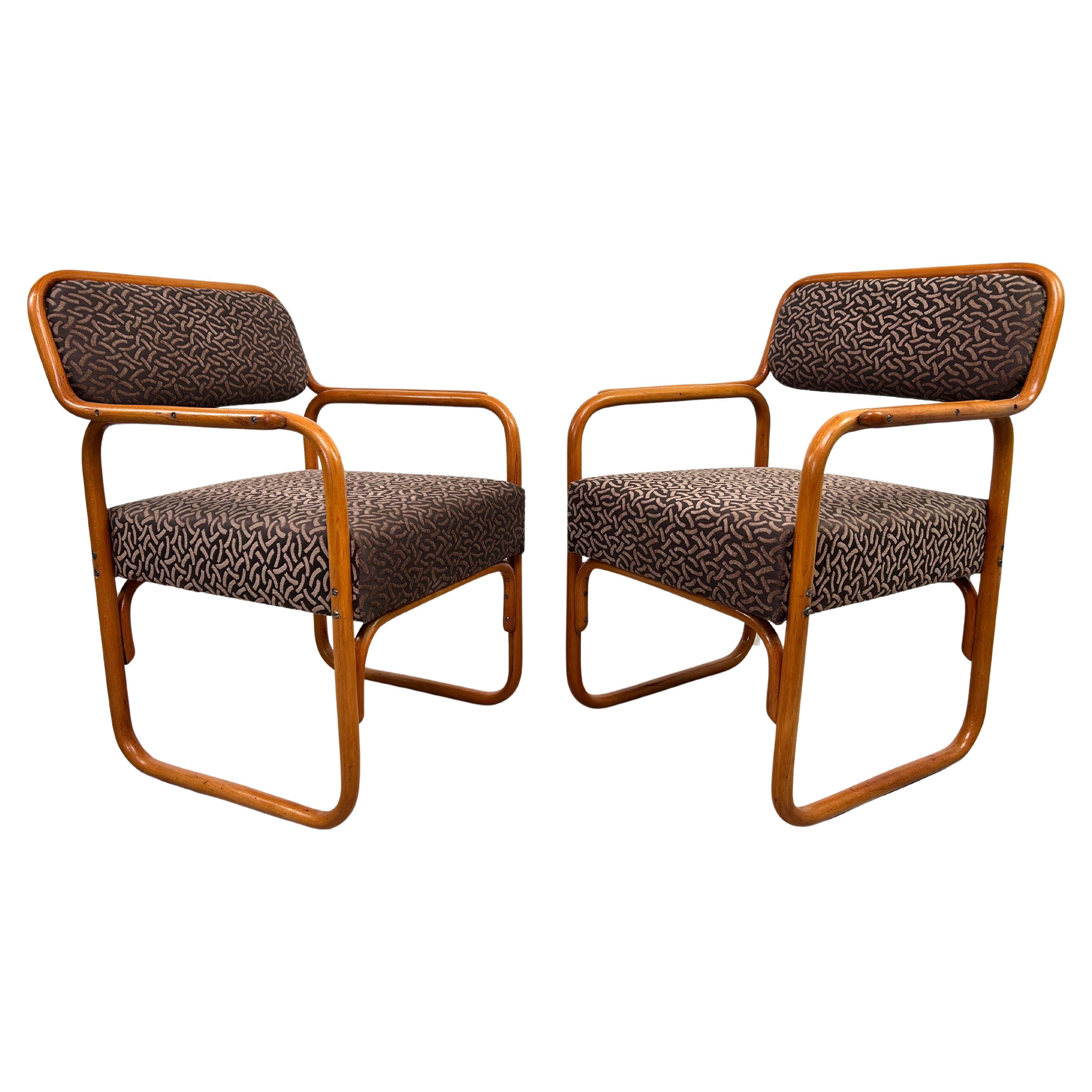 Très rares fauteuils art déco Thonet A 60F en vente
