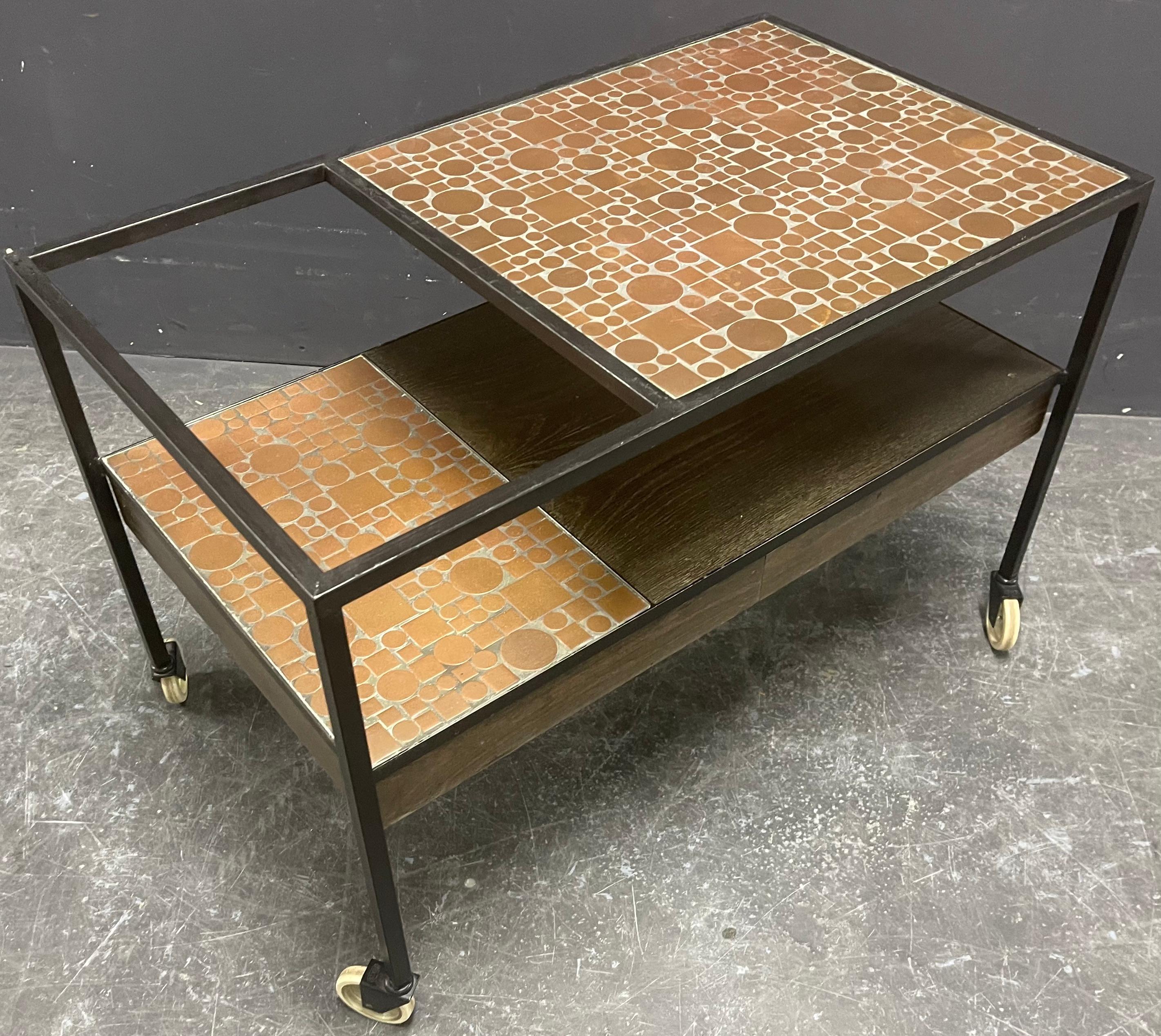 Late 20th Century Very Rare Artist Barcart For Sale