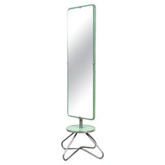 Miroir rotatif de sol Bauhaus très rare de Vichr & co.