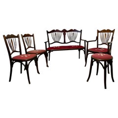 Rarissima suite da salone Baumann Bentwood   Questa è una suite originale di Baumann
