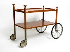 Very rare beautiful Mid Century Modern bar cart made of walnut by Wilhelm Renz