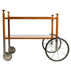 Very rare beautiful Mid Century Modern bar cart made of walnut by Wilhelm Renz