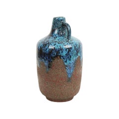 Sehr seltene blaue „Ceramano Incrusta“-Vase von Hans Welling