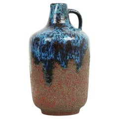 Sehr seltene blaue „Ceramano Incrusta“-Vase von Hans Welling