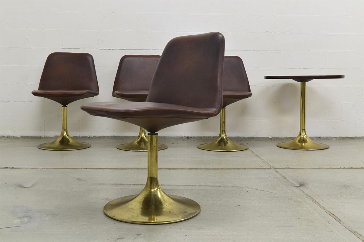 Very Rare Brass Lounge Set by Börje Johansson for Johansson Design, 1970s 1