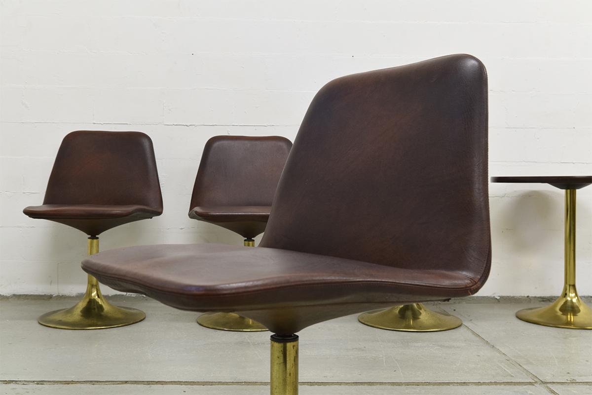 Very Rare Brass Lounge Set by Börje Johansson for Johansson Design, 1970s 2