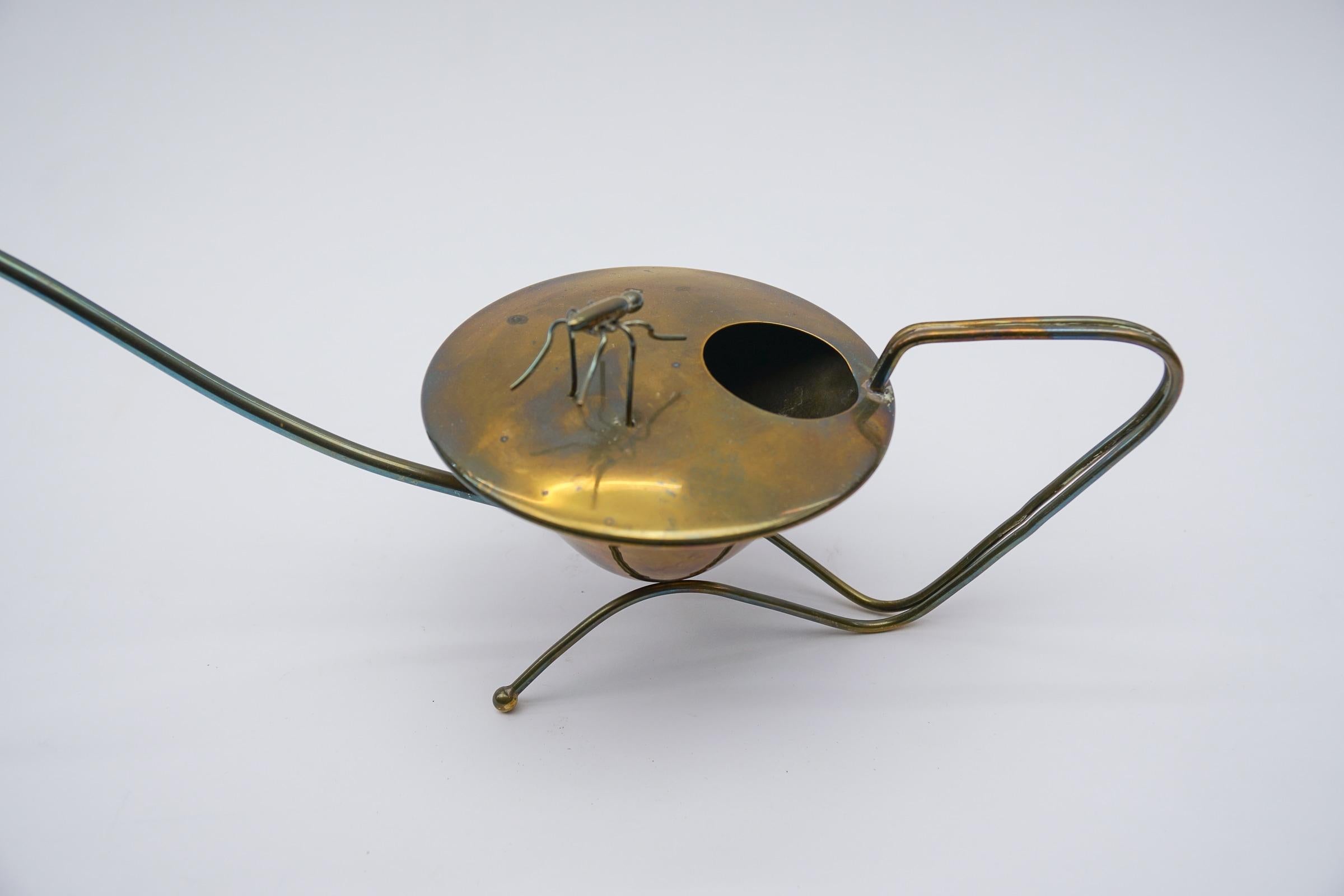 Very Rare Brass Watering Can with Movable Spider, 1950s, Austria For Sale 2