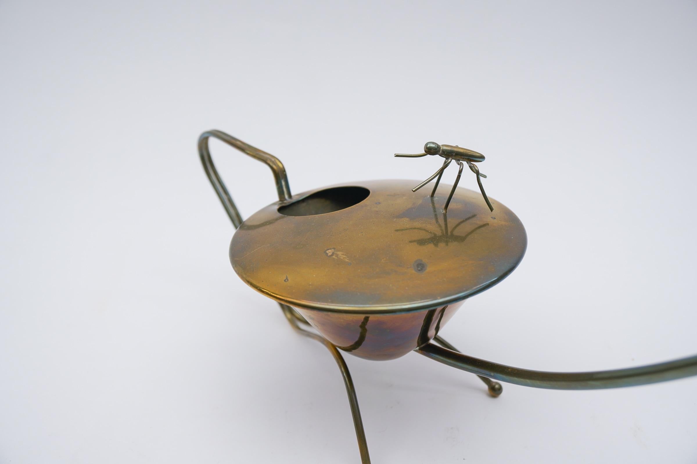 Very Rare Brass Watering Can with Movable Spider, 1950s, Austria For Sale 3
