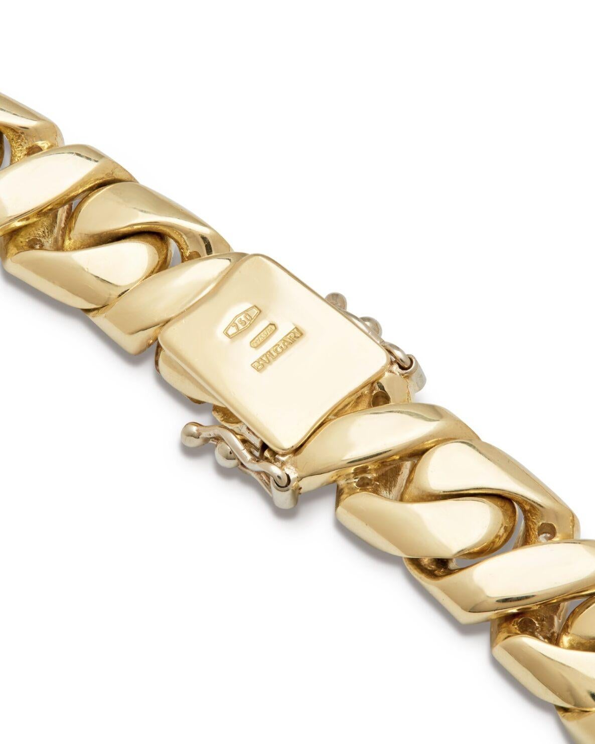 Contemporary Very Rare Bulgari Diamond Curb necklace Circa 2000