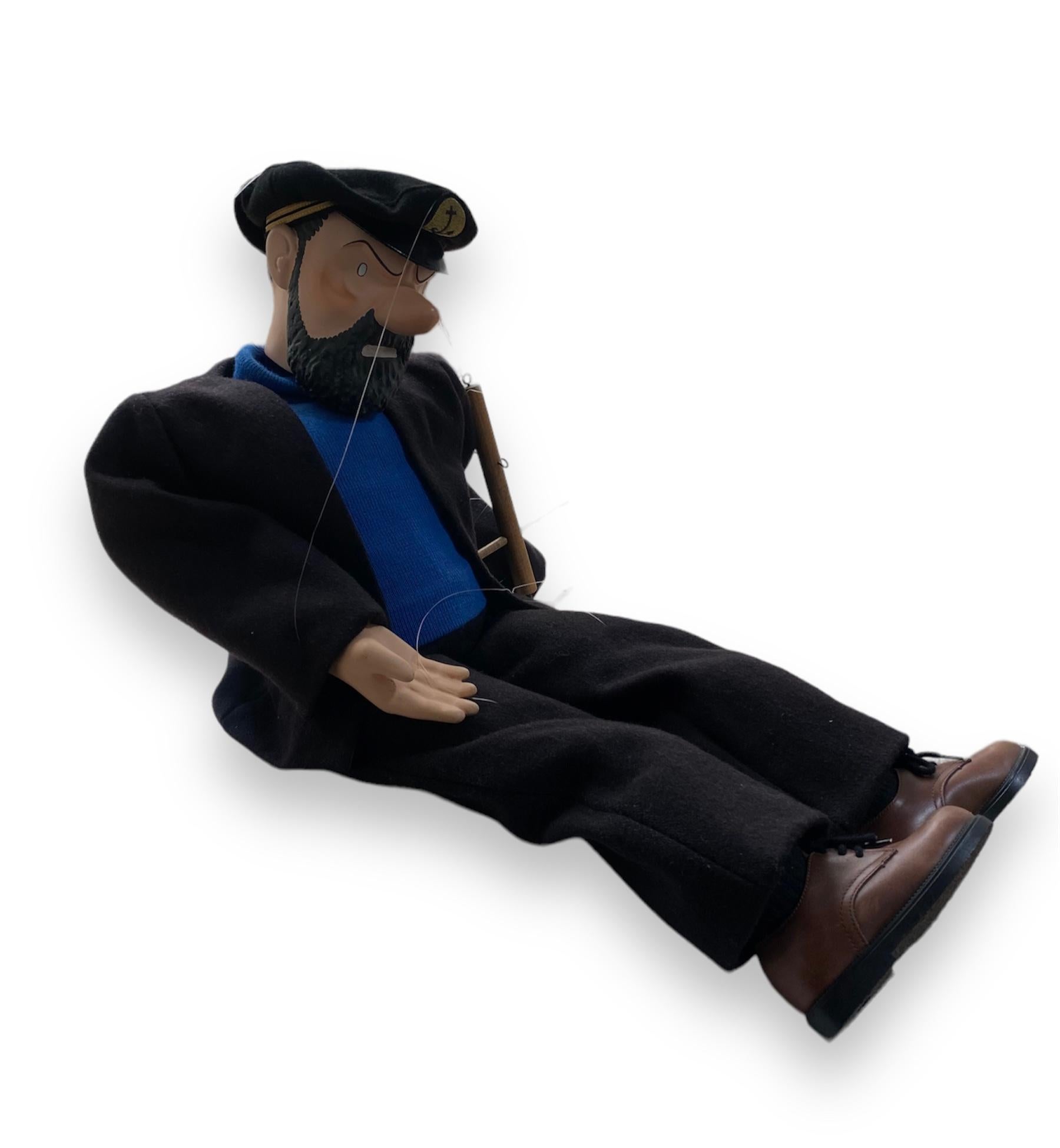Late 20th Century Very Rare Captain Haddock Puppet Hergé, Georges Remi For Sale