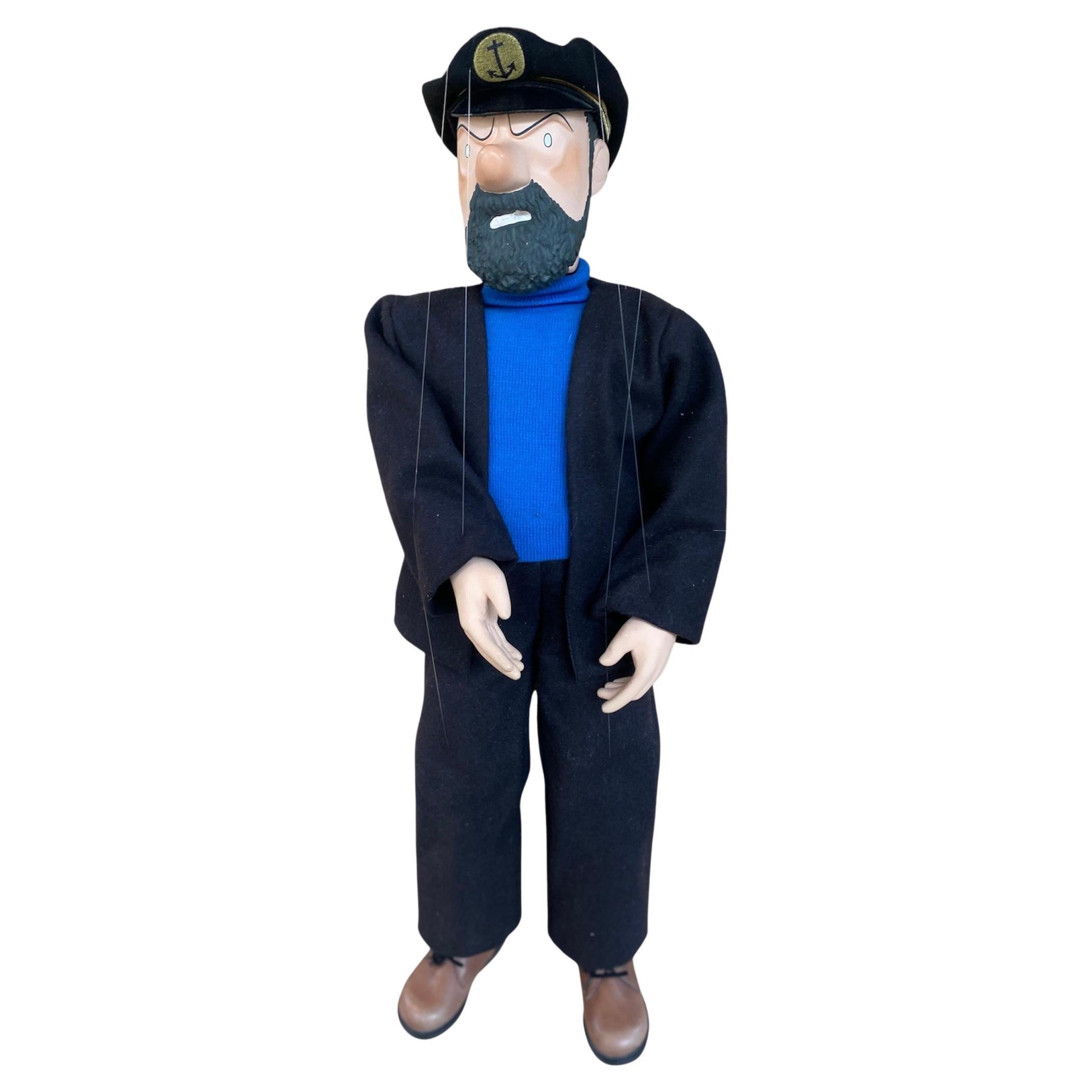 Très rare marionnette du Capitaine Haddock Hergé, Georges Remi