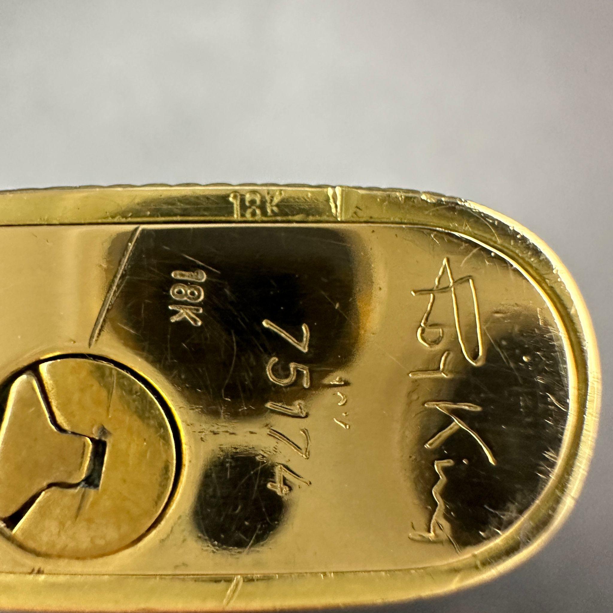 Very Rare Le Must De Cartier “Royking” Lighter, Gold Plated & Enamel, Circa 1980 4