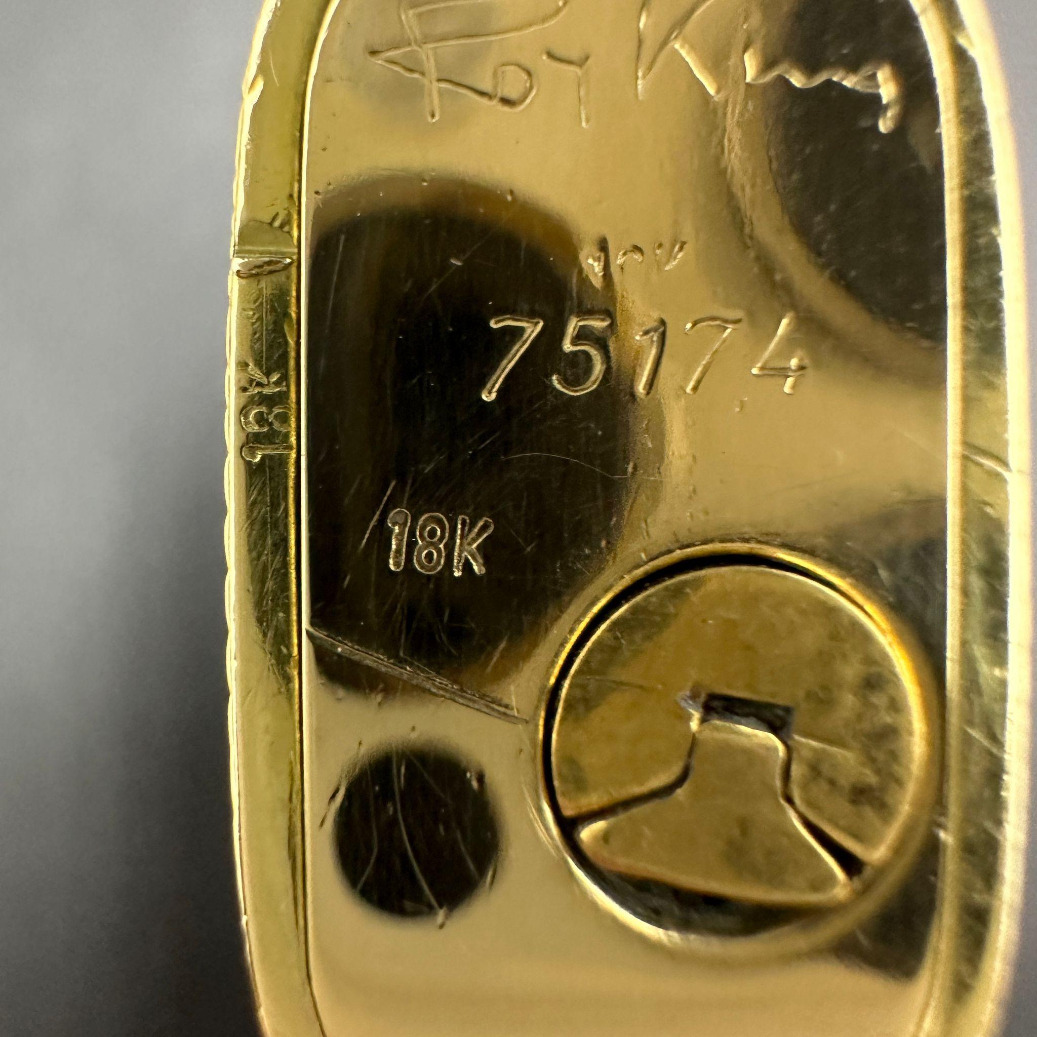 Very Rare Le Must De Cartier “Royking” Lighter, Gold Plated & Enamel, Circa 1980 5