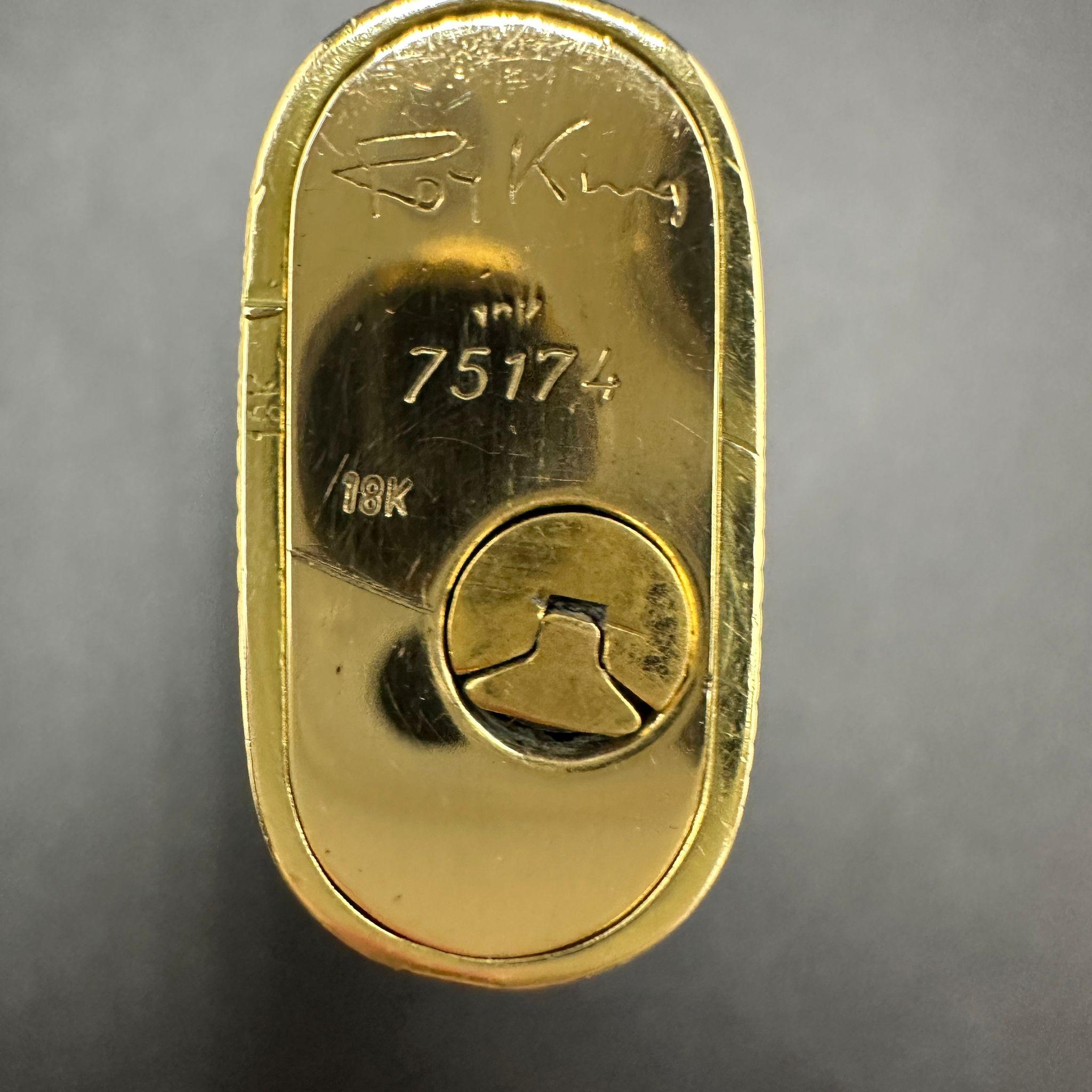 Very Rare Le Must De Cartier “Royking” Lighter, Gold Plated & Enamel, Circa 1980 1
