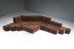 Rarísimo Sofá Castell en tela original de Hans Hopfer para Wiener Werkstätte