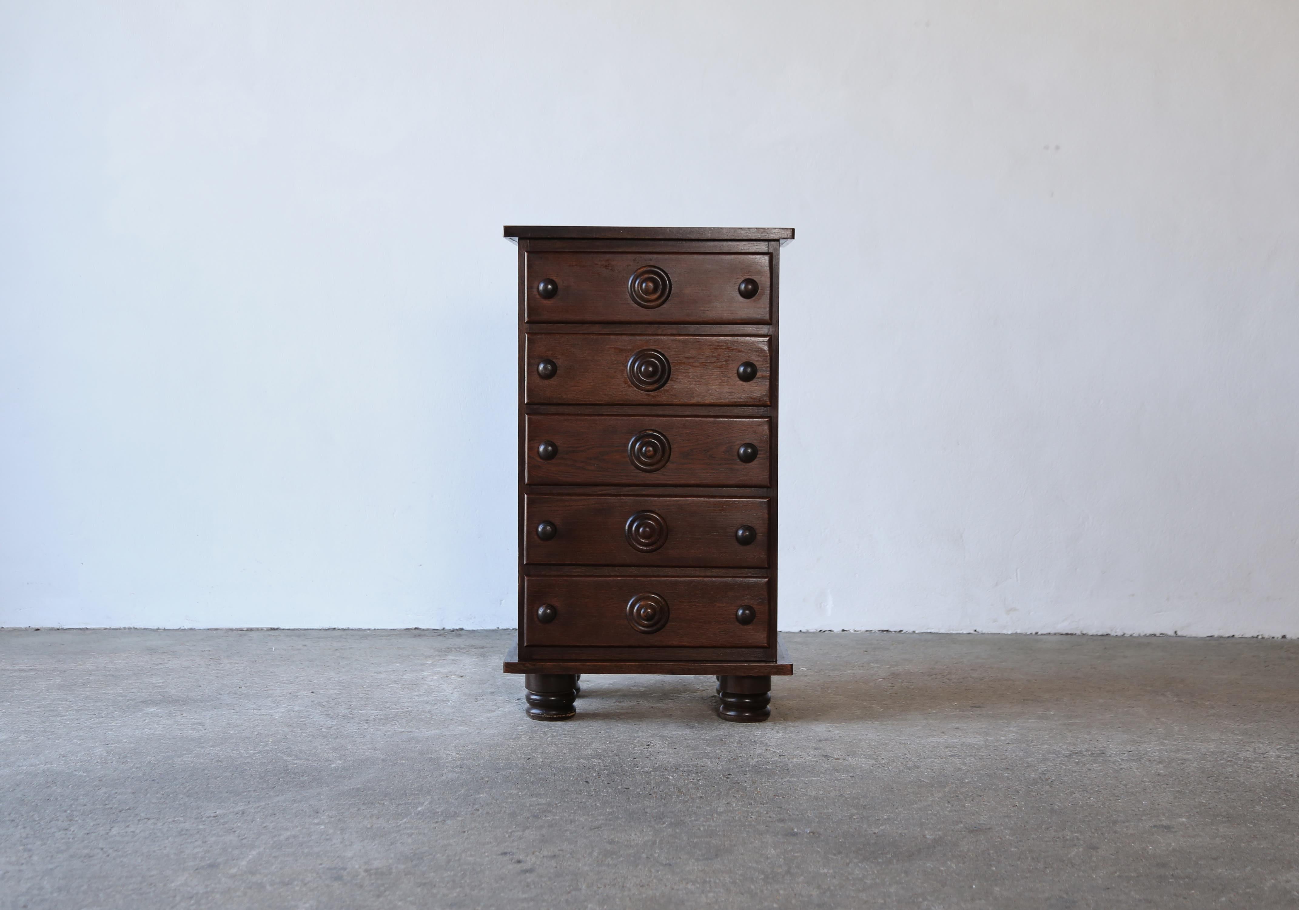 An incredibly rare tall chest of drawers by Charles Dudouyt, France, 1930s/40s. Structurally sound and ready to use.  In very good original condition.  Fast shipping worldwide.





