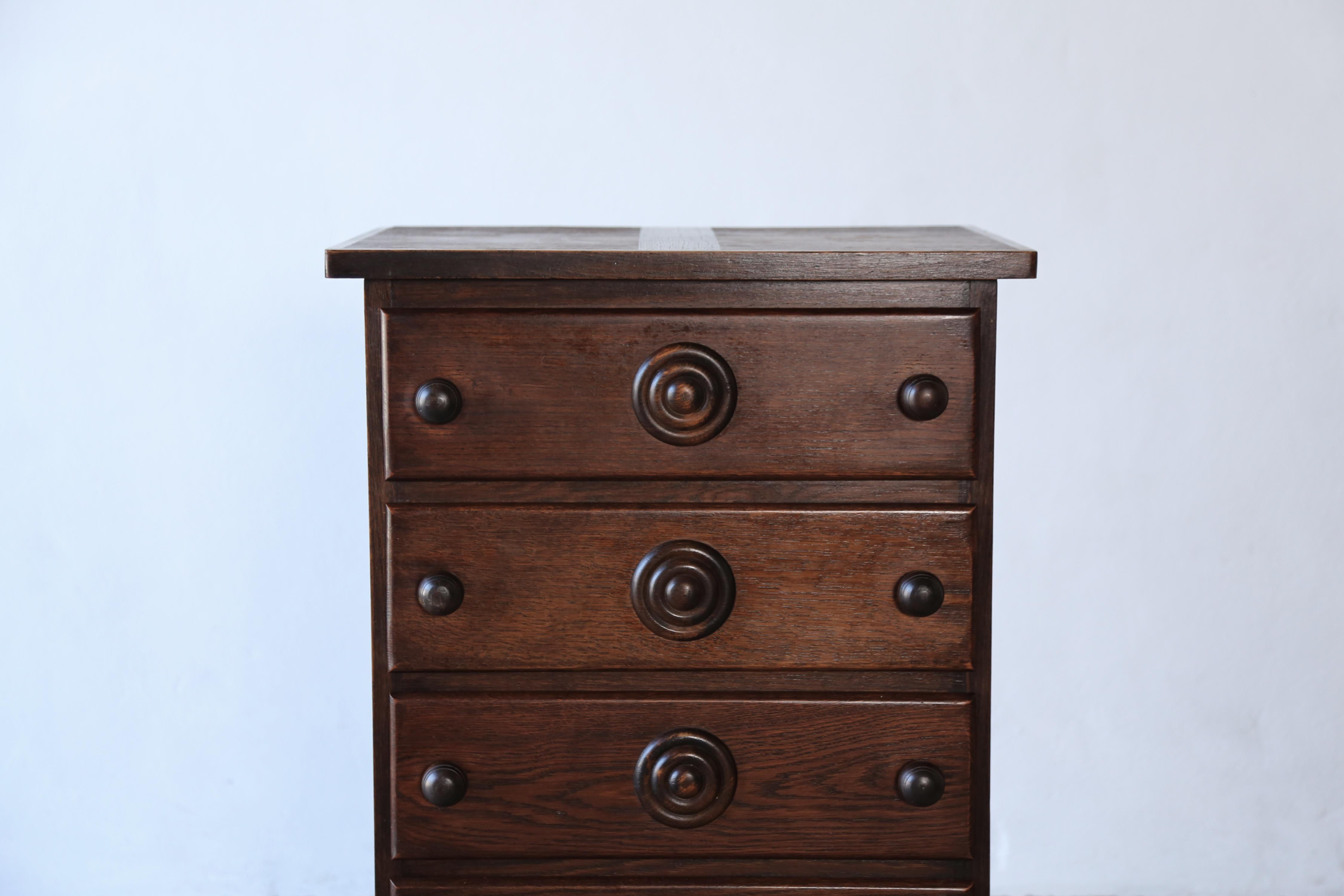20th Century Very Rare Charles Dudouyt Tall Boy Chest / Cabinet, France, 1930s/40s For Sale