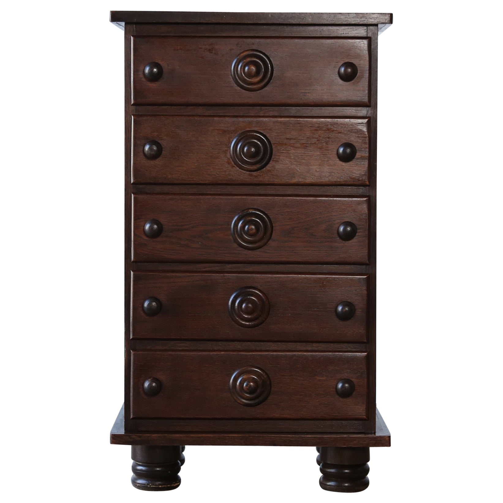 Very Rare Charles Dudouyt Tall Boy Chest / Cabinet, France, 1930s/40s