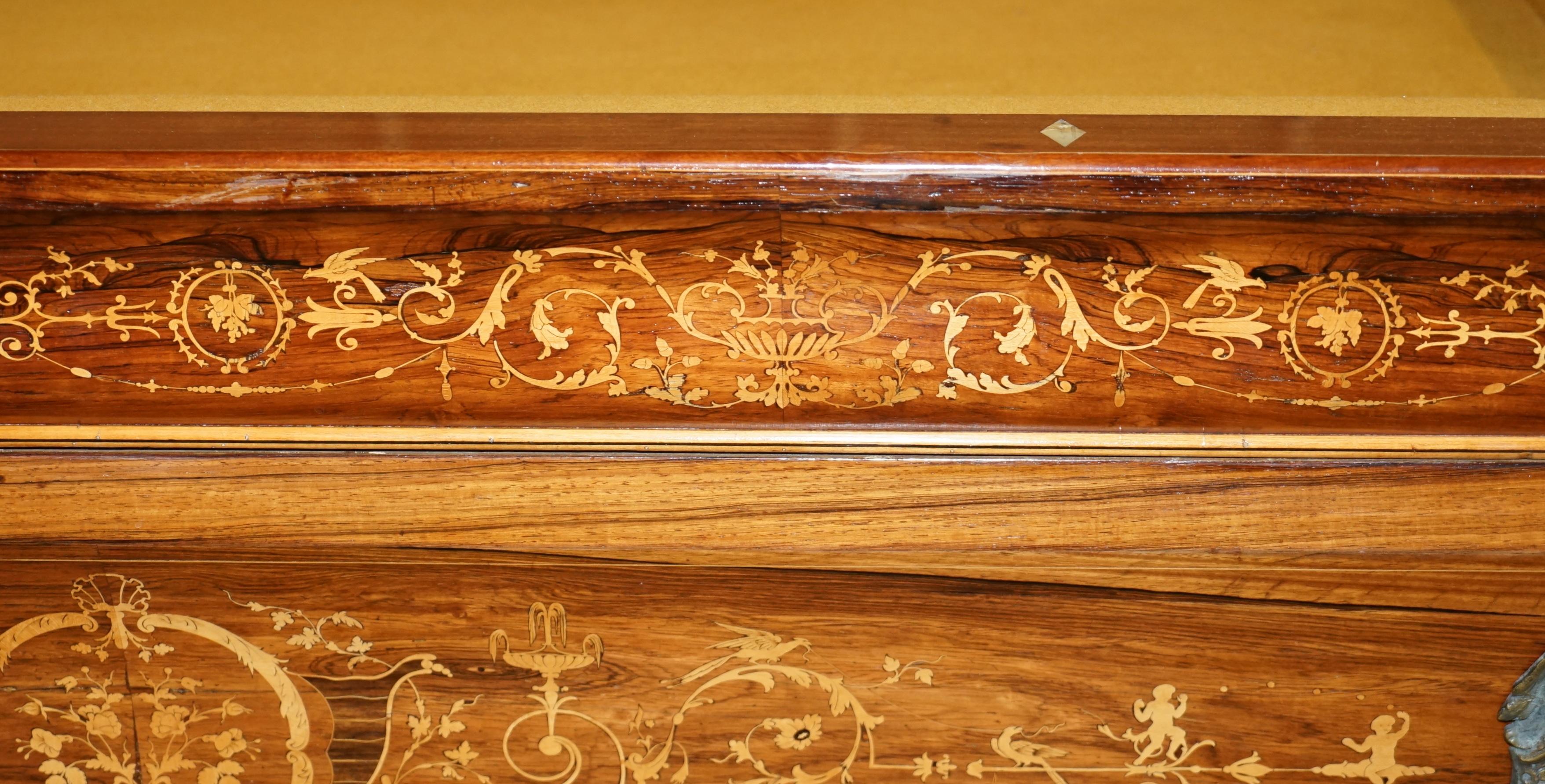 Very Rare Charles X circa 1800 Marquetry Inlaid POOL Snooker Billiards Table 3