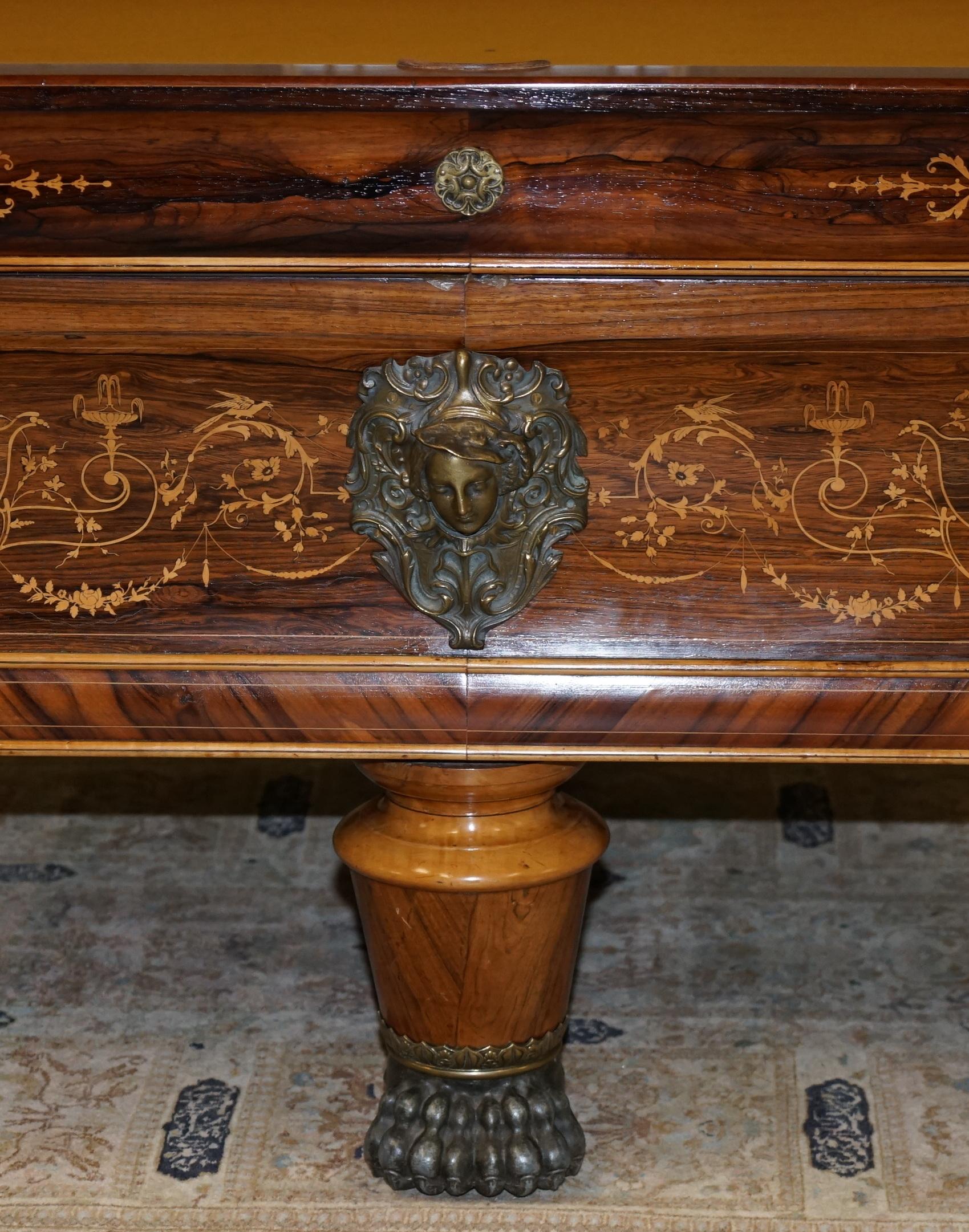 Very Rare Charles X circa 1800 Marquetry Inlaid POOL Snooker Billiards Table 5
