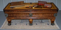 Very Rare Charles X circa 1800 Marquetry Inlaid POOL Snooker Billiards Table