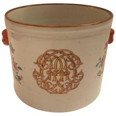 Very Rare Chinese Qianlong Period Famille Rose Armorial Wine Cooler