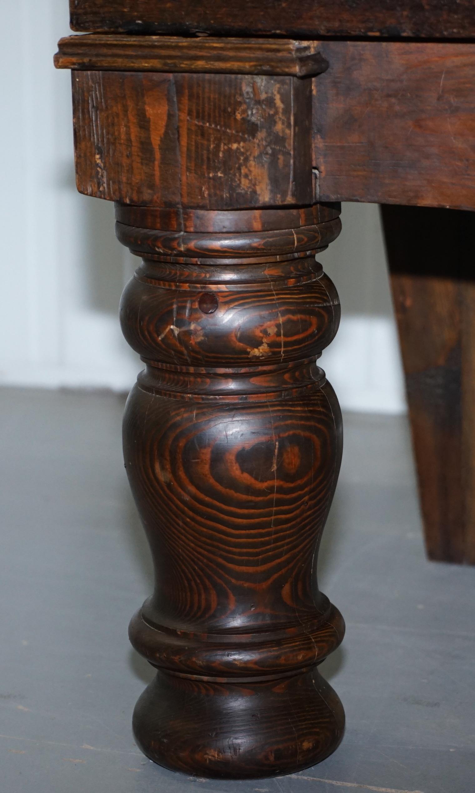 Early 18th Century Very Rare circa 1720 Trunk Chest Coffer on Stand Sideboard Carved Cherub Figures For Sale