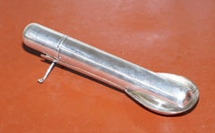 Sehr seltene Zigarrenröhre aus italienischem Sterlingsilber um 1940 und mexikanisches Silbertablett