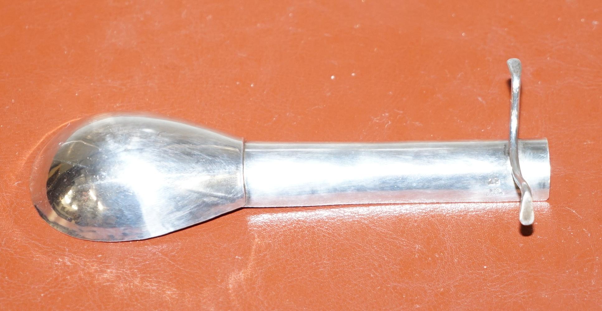 Very Rare circa 1940 Italian Sterling Silver Cigar Tube and Mexican Silver Tray 2
