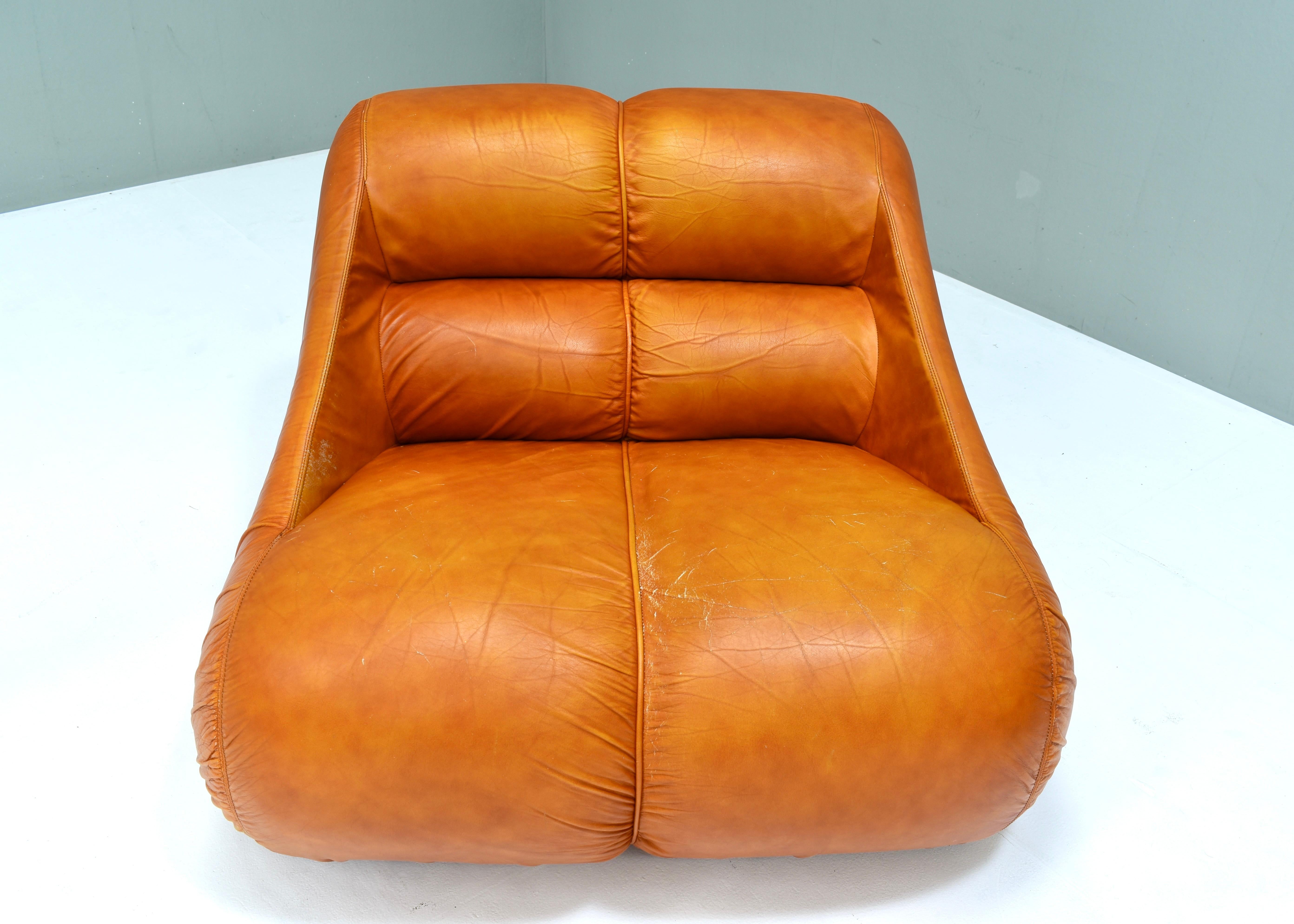 Very rare Ciuingam chair in original leather by De Pas, D’Urbino, Lomazzi - 1967 For Sale 4