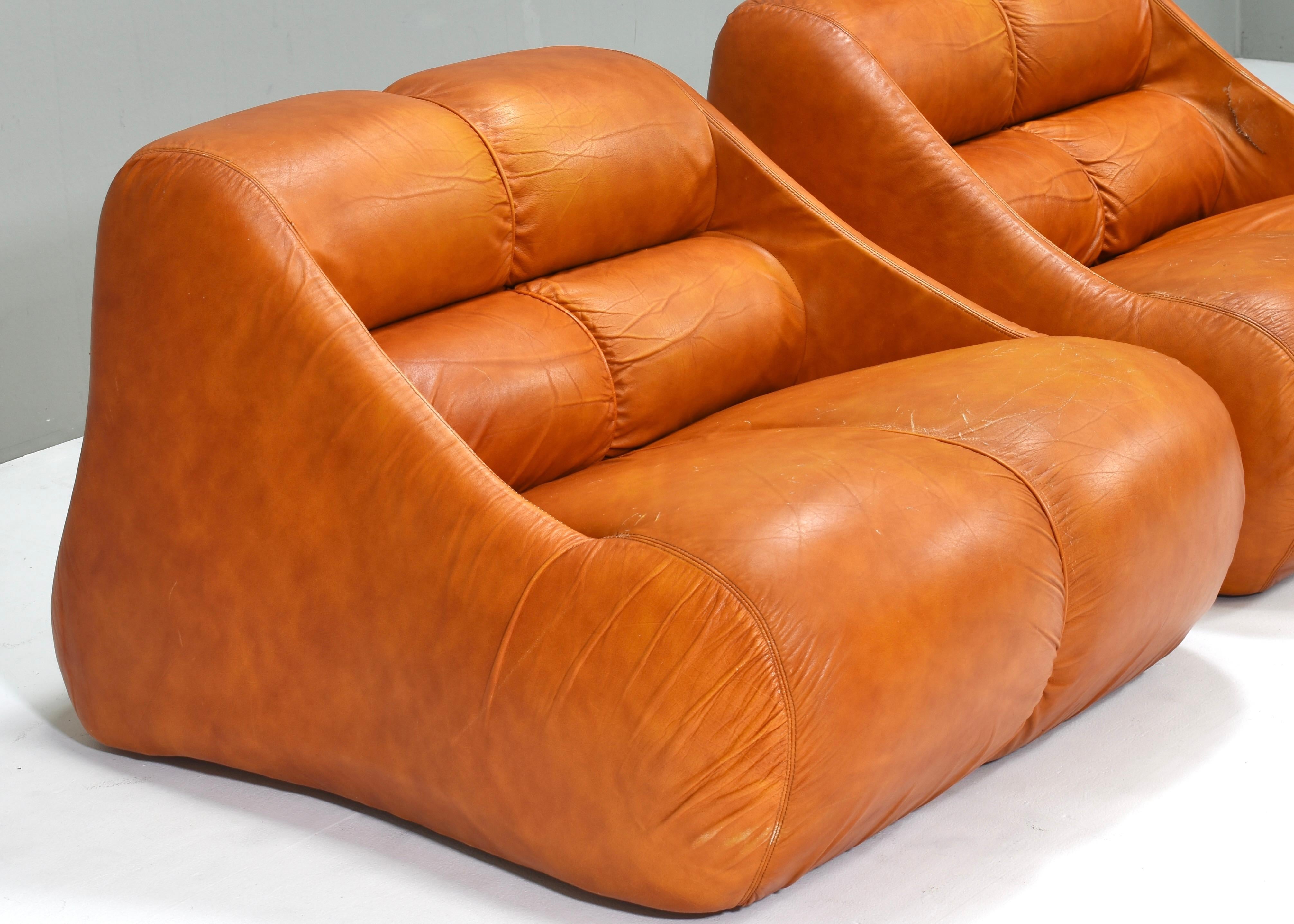 Very rare Ciuingam chair in original leather by De Pas, D’Urbino, Lomazzi - 1967 For Sale 5