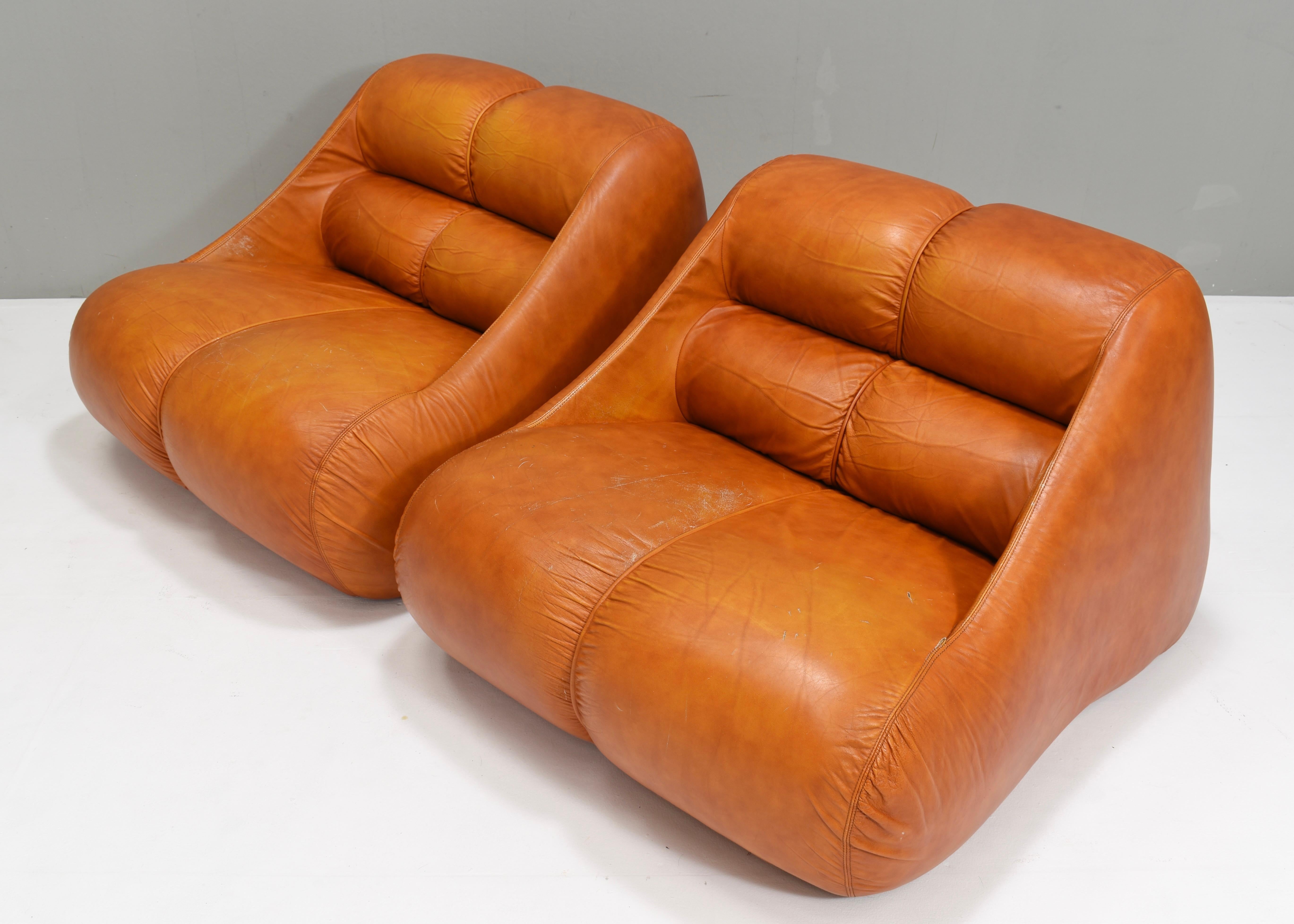 Very rare Ciuingam chair in original leather by De Pas, D’Urbino, Lomazzi - 1967 For Sale 8