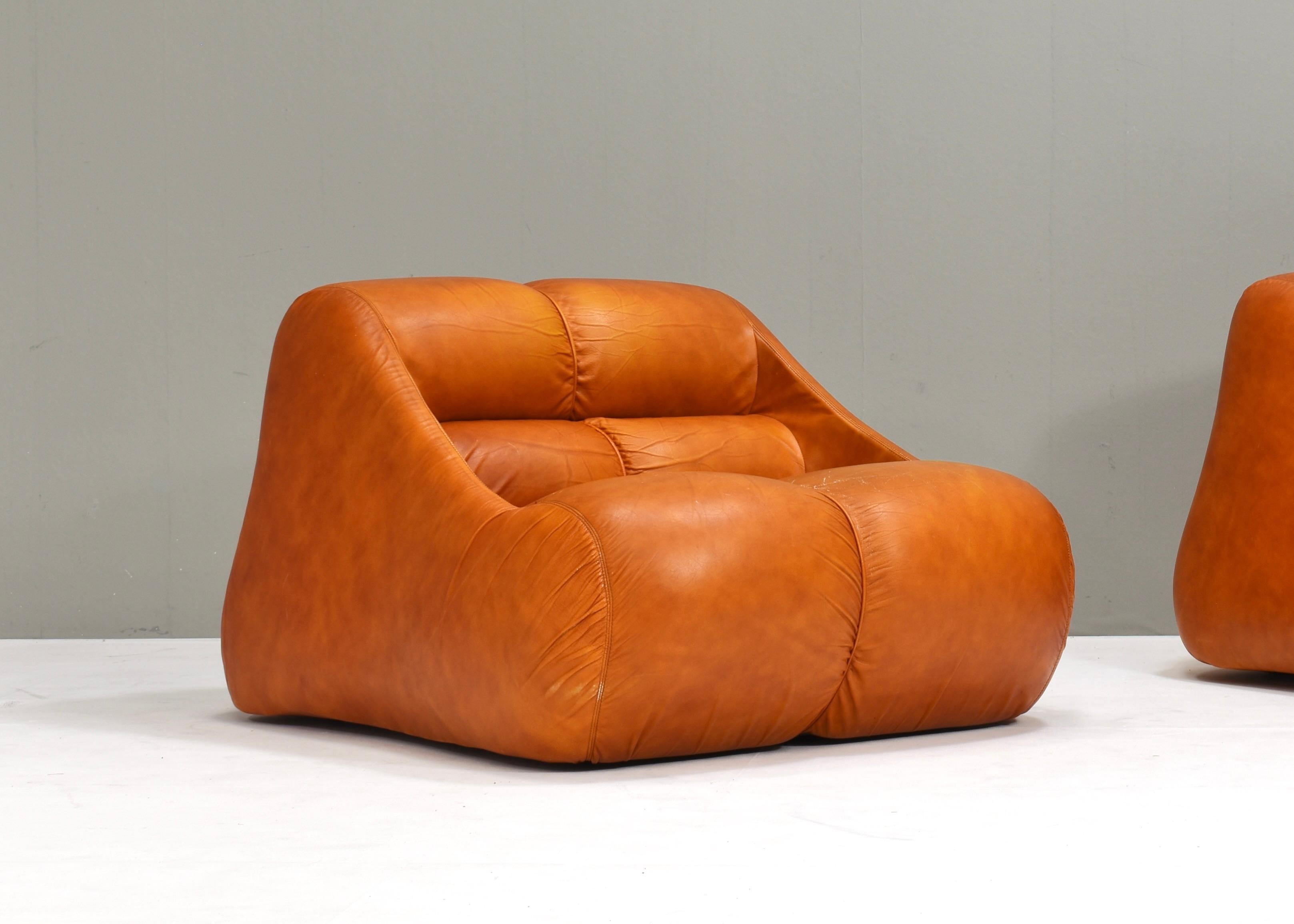 Mid-20th Century Very rare Ciuingam chair in original leather by De Pas, D’Urbino, Lomazzi - 1967 For Sale