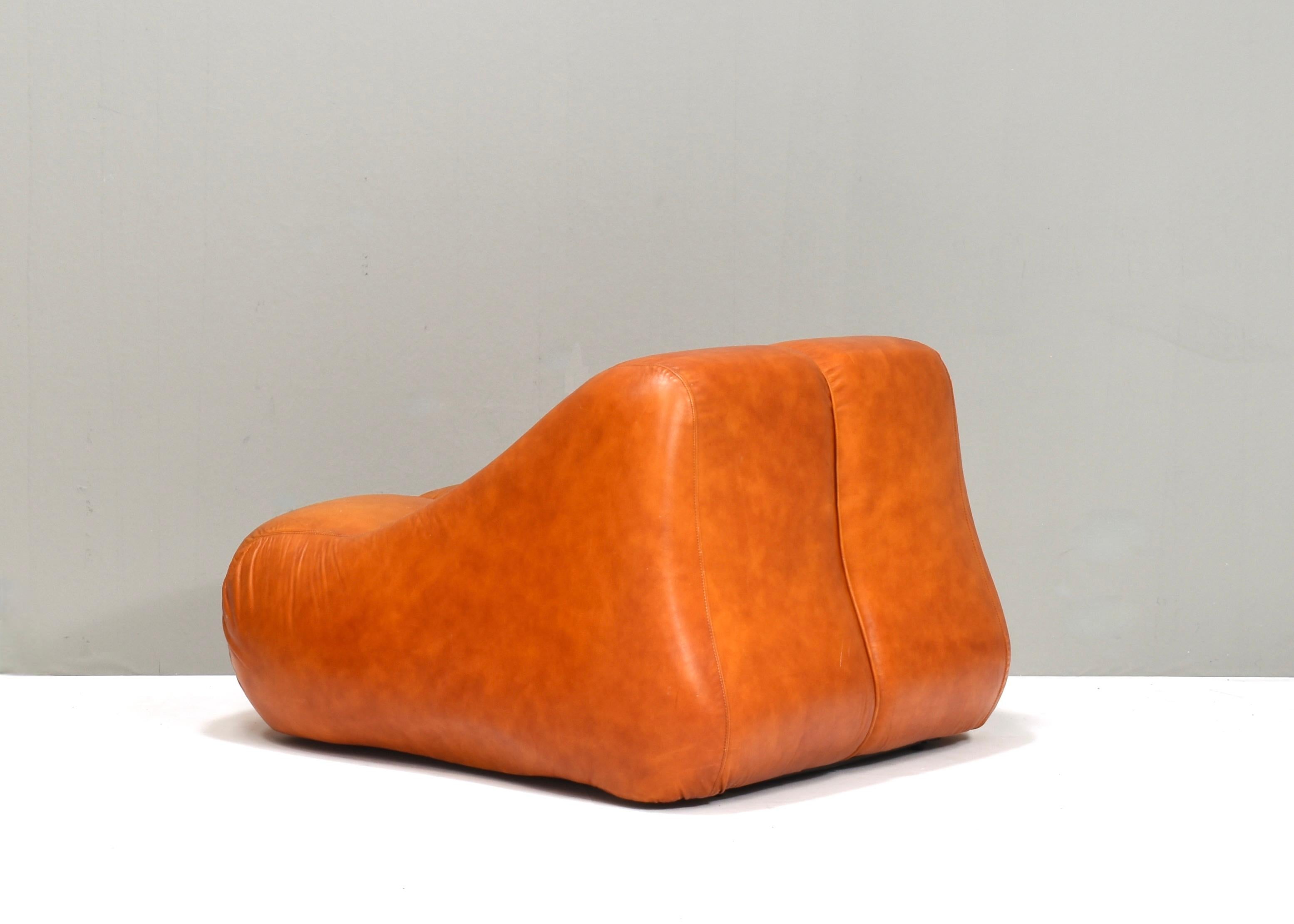 Very rare Ciuingam chair in original leather by De Pas, D’Urbino, Lomazzi - 1967 For Sale 1