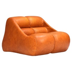 Très rare chaise Ciuingam en cuir d'origine par De Pas, D'Urbino, Lomazzi - 1967