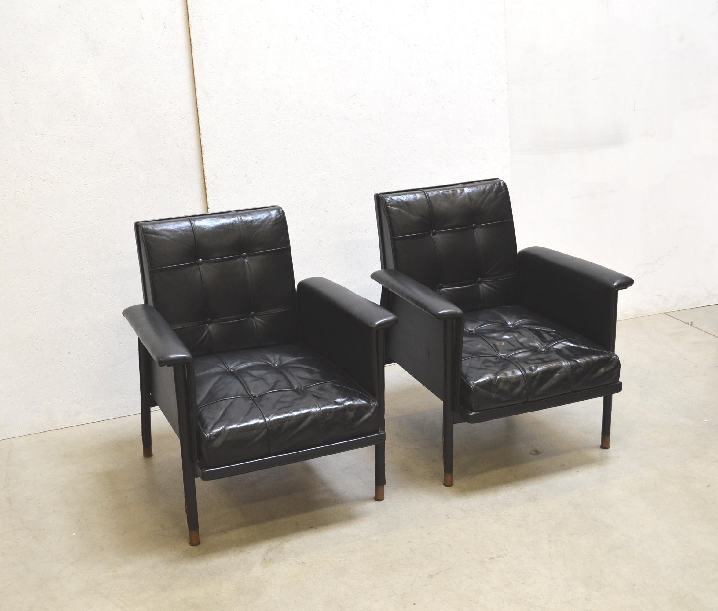 French Very Rare Club Armchairs 