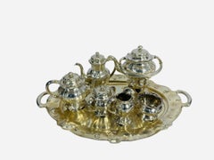 Very rare coffee and tea service. In solid silver by A. Gorham, Art Nouveau.