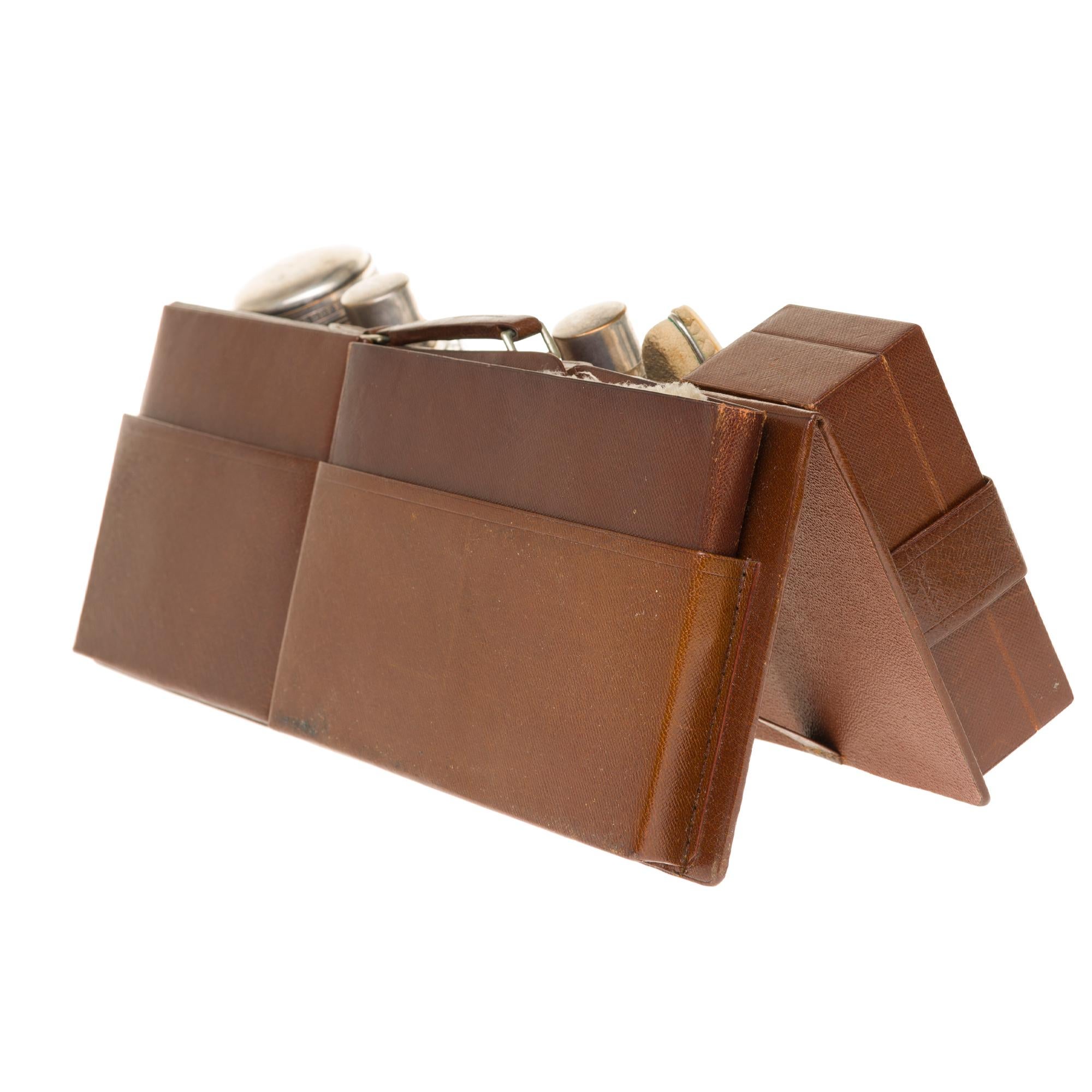 VERY RARE/COLLECTIBLE/ Louis Vuitton Suitcase-Vanity in brown calf 12