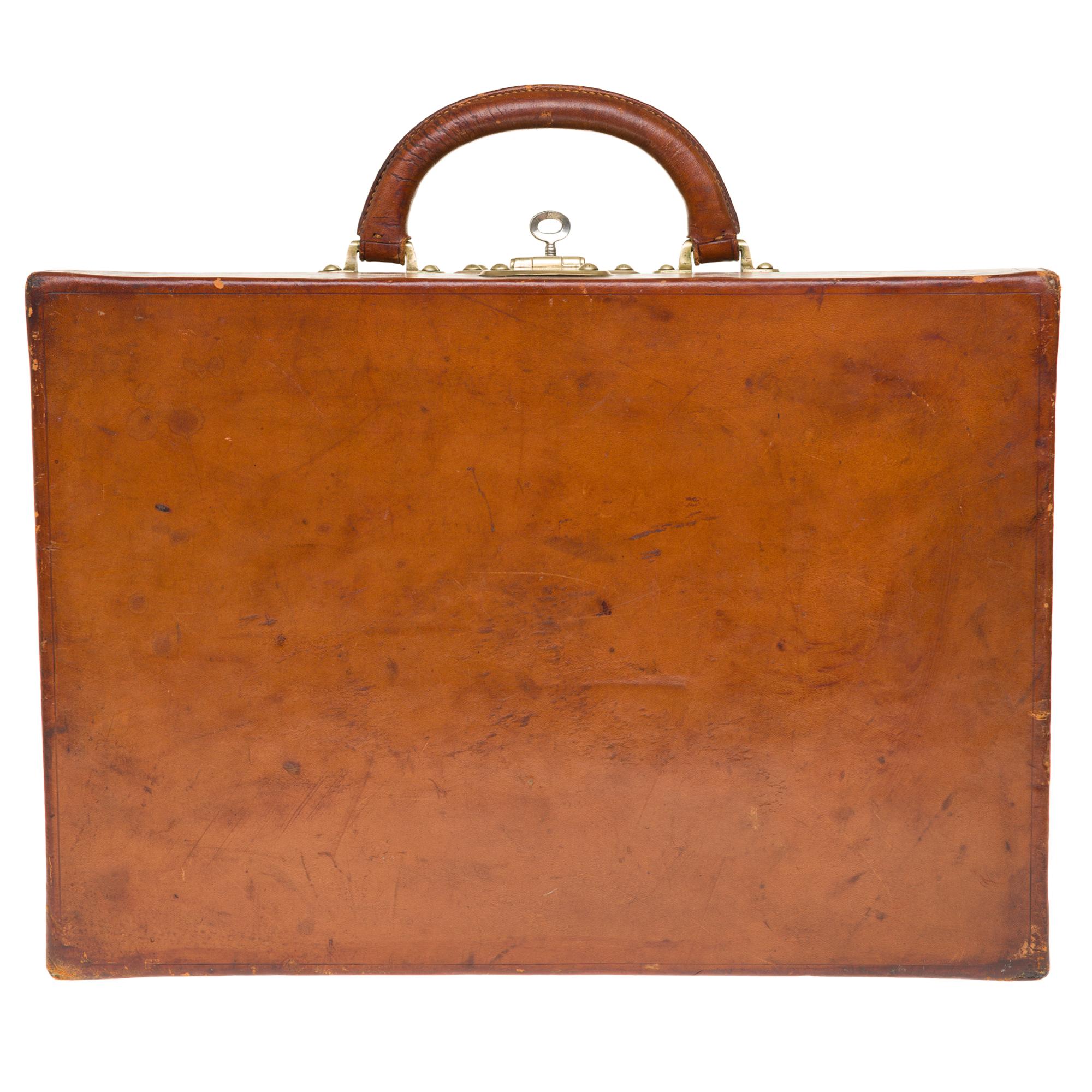VERY RARE/COLLECTIBLE/ Louis Vuitton Suitcase-Vanity in brown calf In Good Condition In Paris, IDF