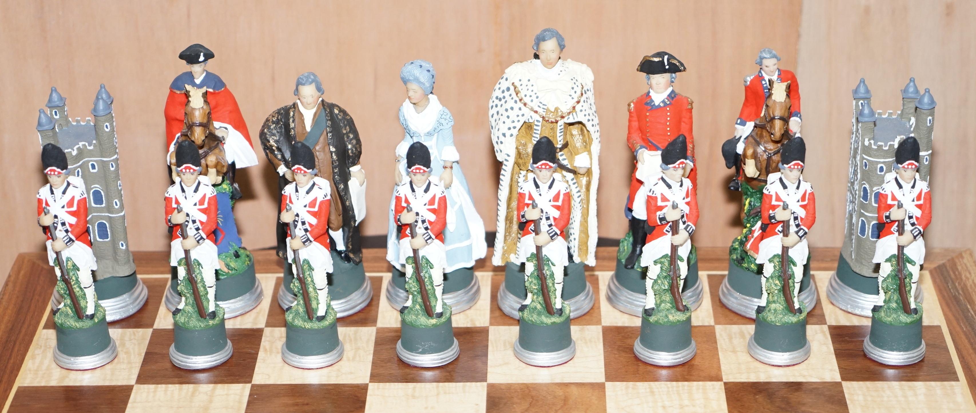 american war of independence chess set