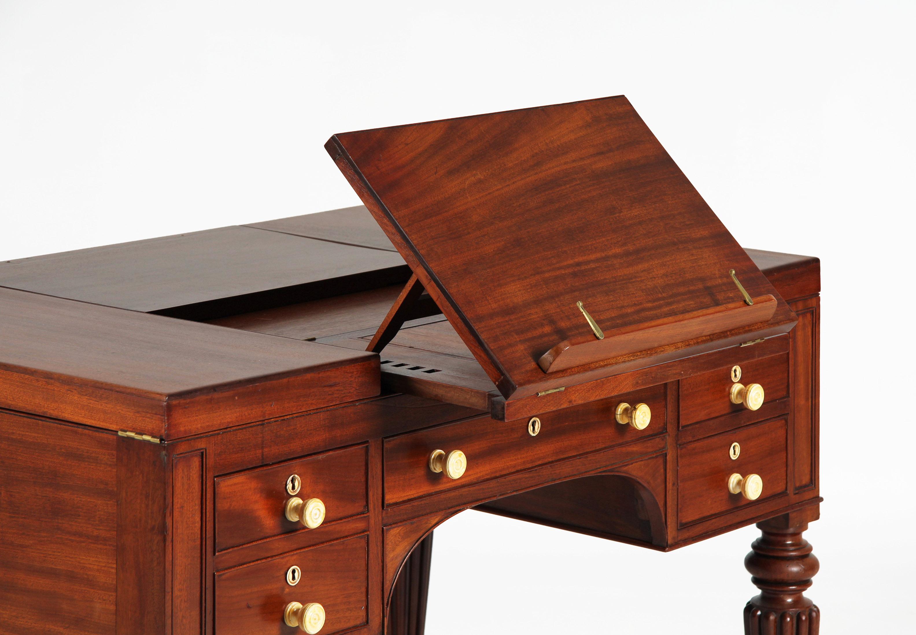 Escritorio convertible muy raro, Partnerdesk, tocador, principios del siglo XIX en venta 3