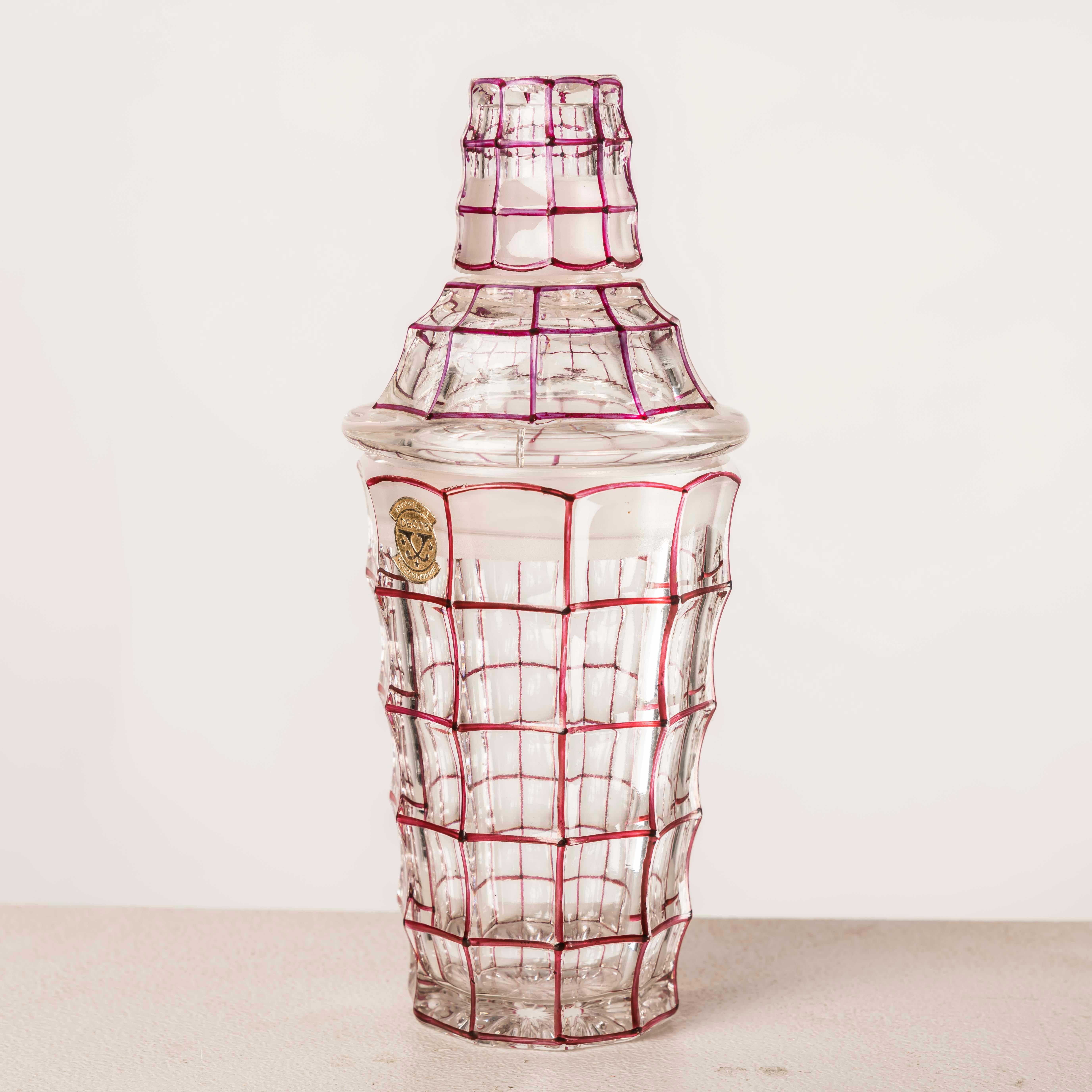 Art déco Très rare shaker tchèque dans le style de Josef Hoffmann en vente